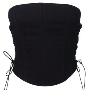 Tube top with lace on the side